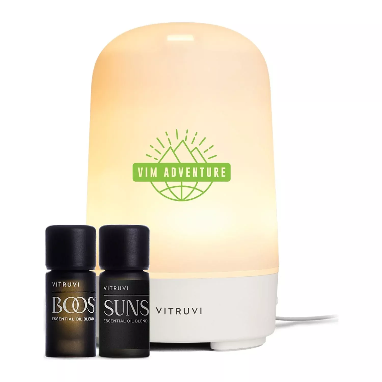 Vitruvi Glow Diffuser and Essential Oils Bundle Set