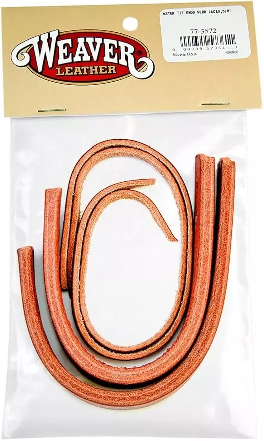 Water Tie Ends with Brown Latigo Ties