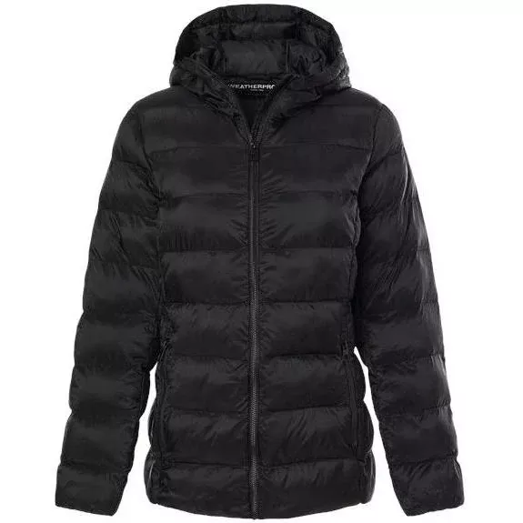 Weatherproof Women’s Lightweight Poly-filled Hooded Puffer Jacket