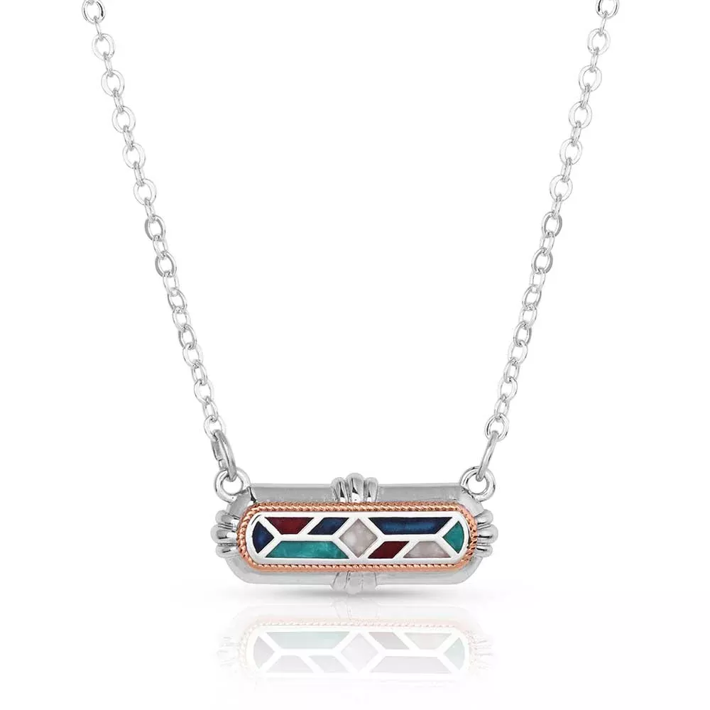 Western Mosaic Bar Necklace