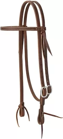 Working Tack Single-Ply One Buckle Headstalls with Tie Ends