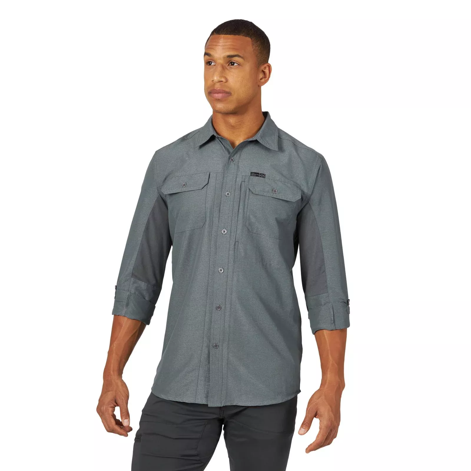 Wrangler ATG™ Men's Mix Material Shirt - Turbulence -NSB89TN