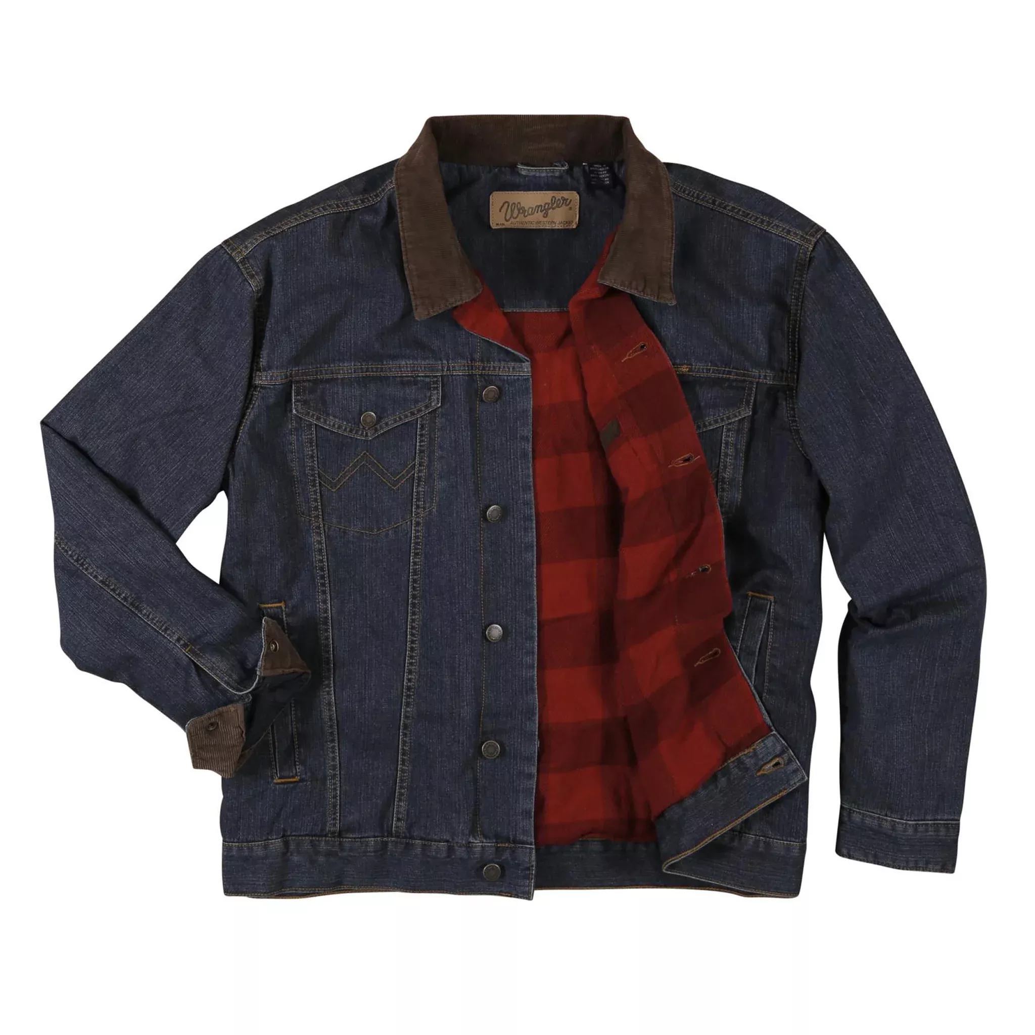 Wrangler Blanket Lined Denim Jacket - Rustic -74265RT