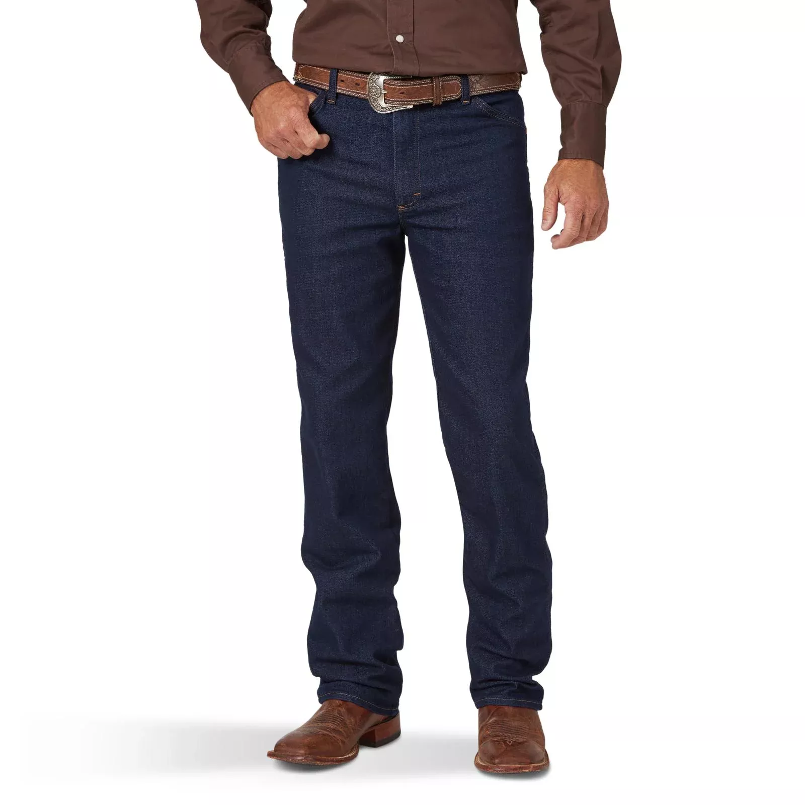Wrangler Cowboy Cut Slim Fit Active Flex Jeans - Prewashed Indigo-936AFPW