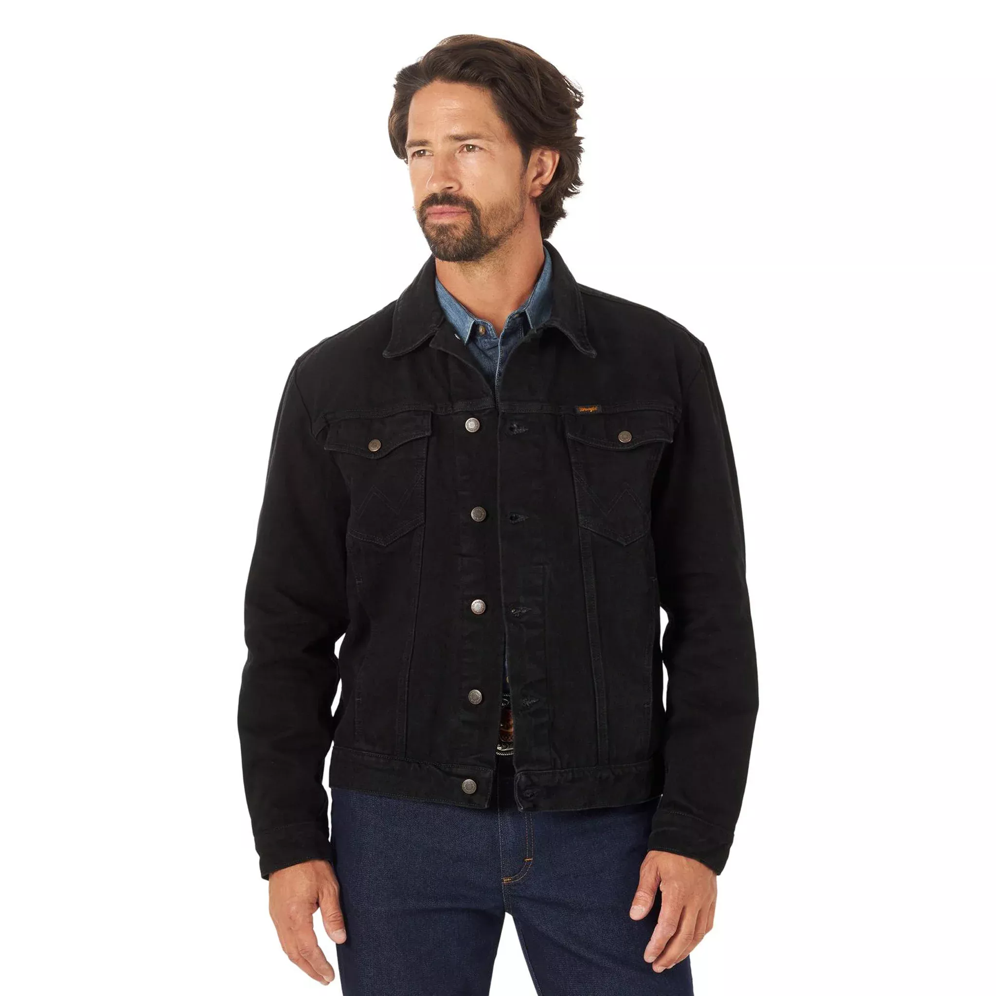 Wrangler Cowboy Cut Unlined Denim Jacket - Shadow Black b- 112318280