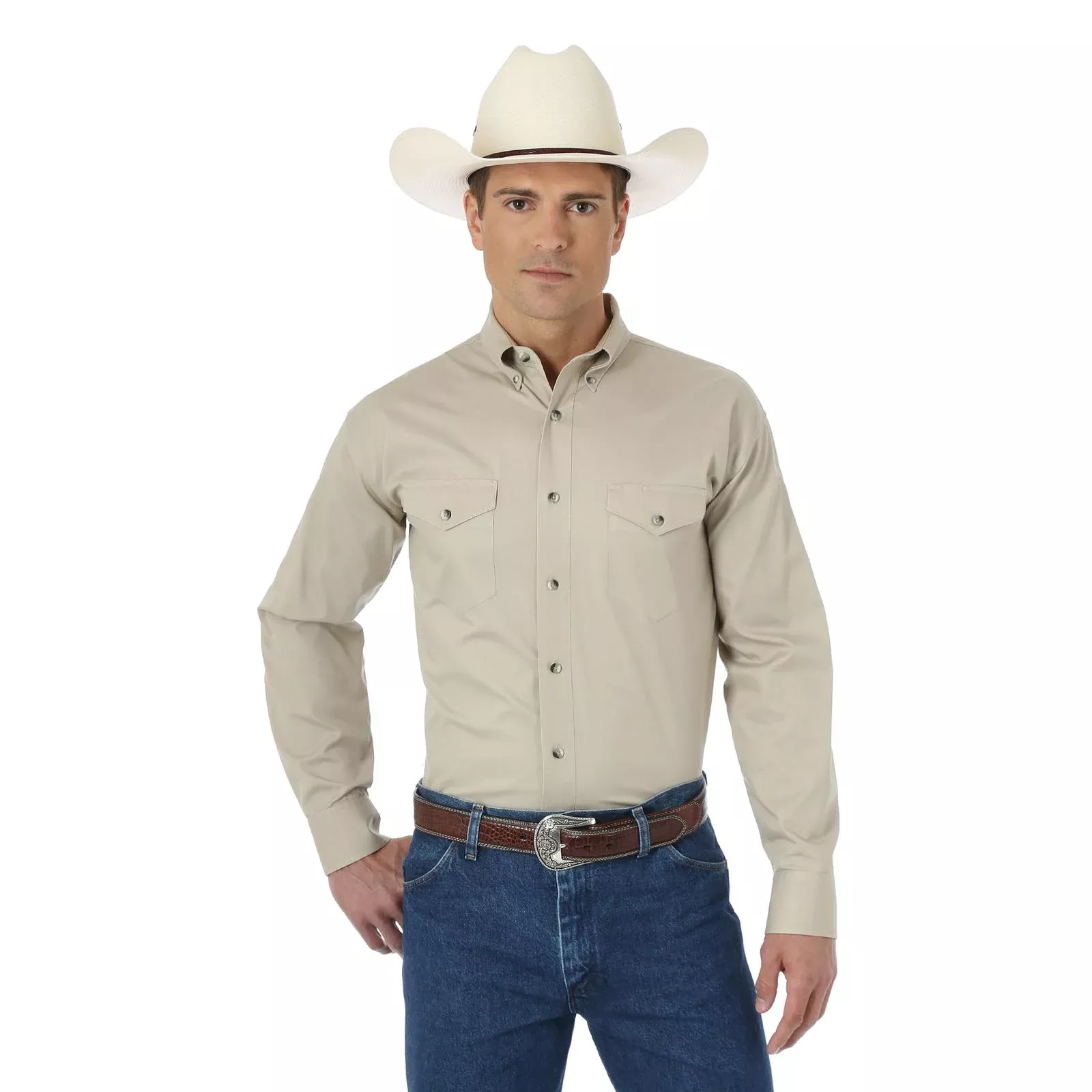 Wrangler Painted Desert Basic Western Shirt - Tan - MP3482T