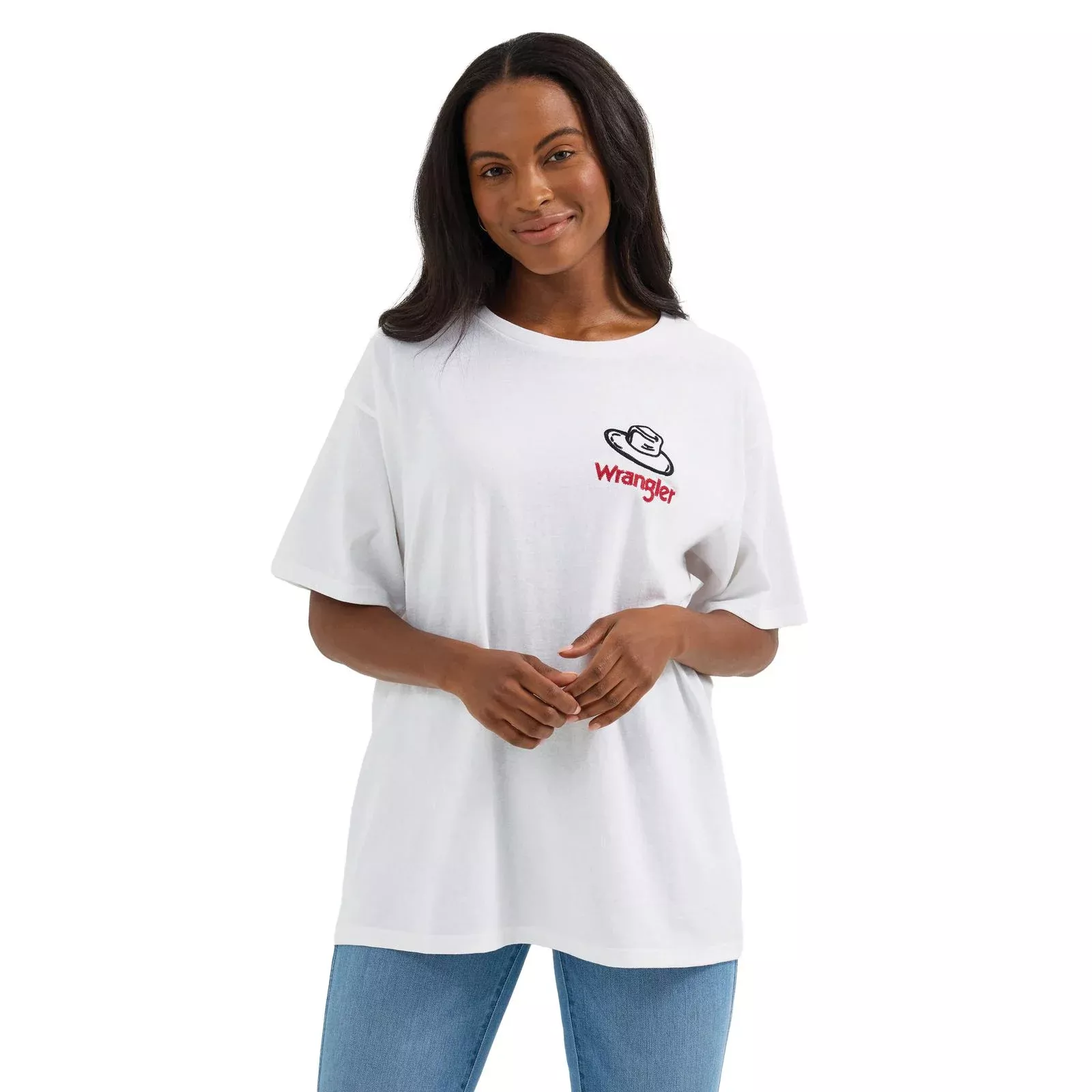 Wrangler Retro Graphic Short Sleeve T-Shirt - Oversized Fit - Bright White