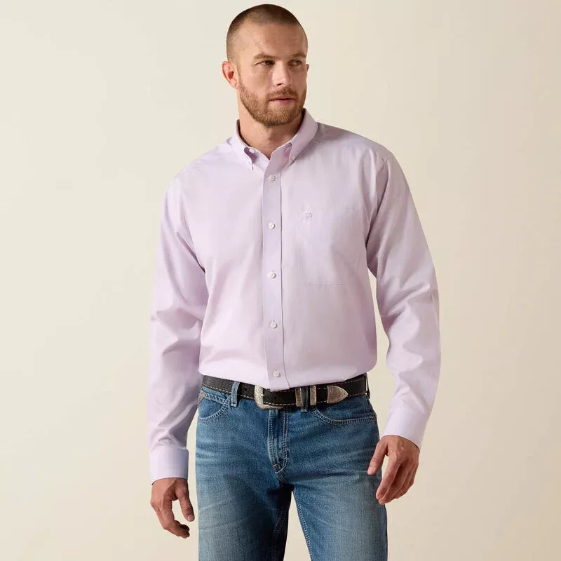 Wrinkle Free Solid Pinpoint Oxford Classic Fit Shirt
