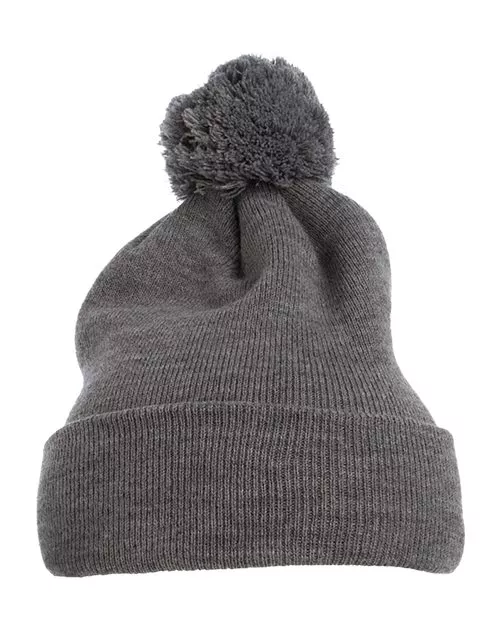 YP Classics 1501P Pom-Pom Cuffed Knit Beanie