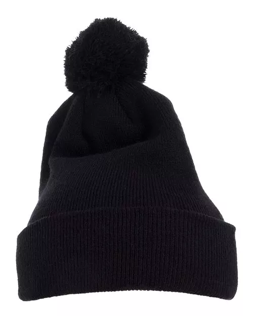 YP Classics Pom-Pom Cuffed Knit Beanie